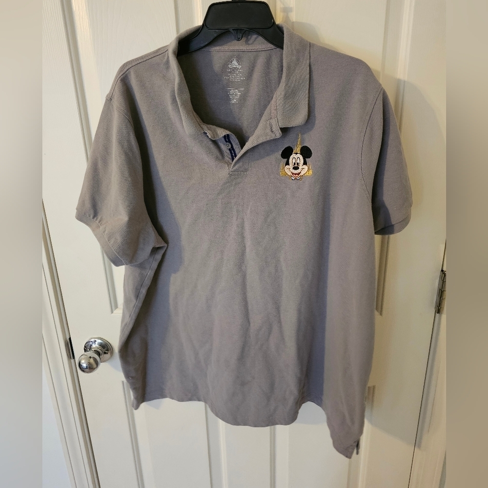Disney Mens Embroidered Mickey Mouse Walt Disney 50 Polo Size XXL